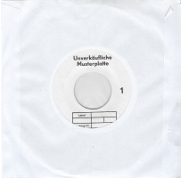 7": 1986  White-Label, unverkäufliche Musterplatte Cover