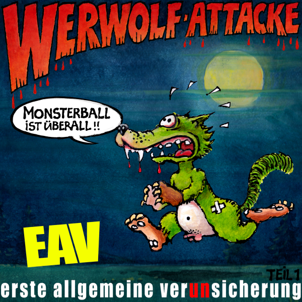Coverentwurf des neuen EAV-Albums "Werwolf-Attacke"